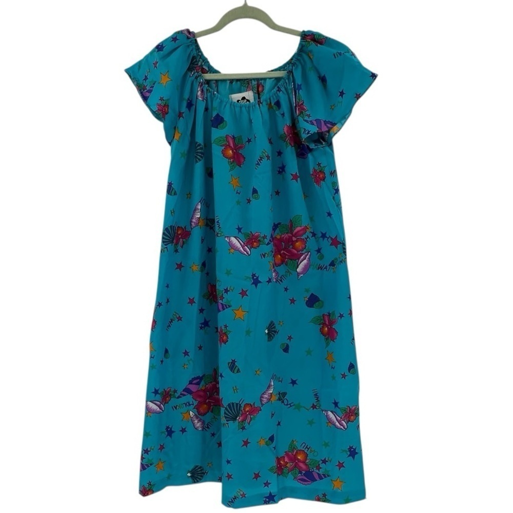 Hilo Hattie Vintage‎ Made in Hawaii Mumu kaftan Size Large novelty print